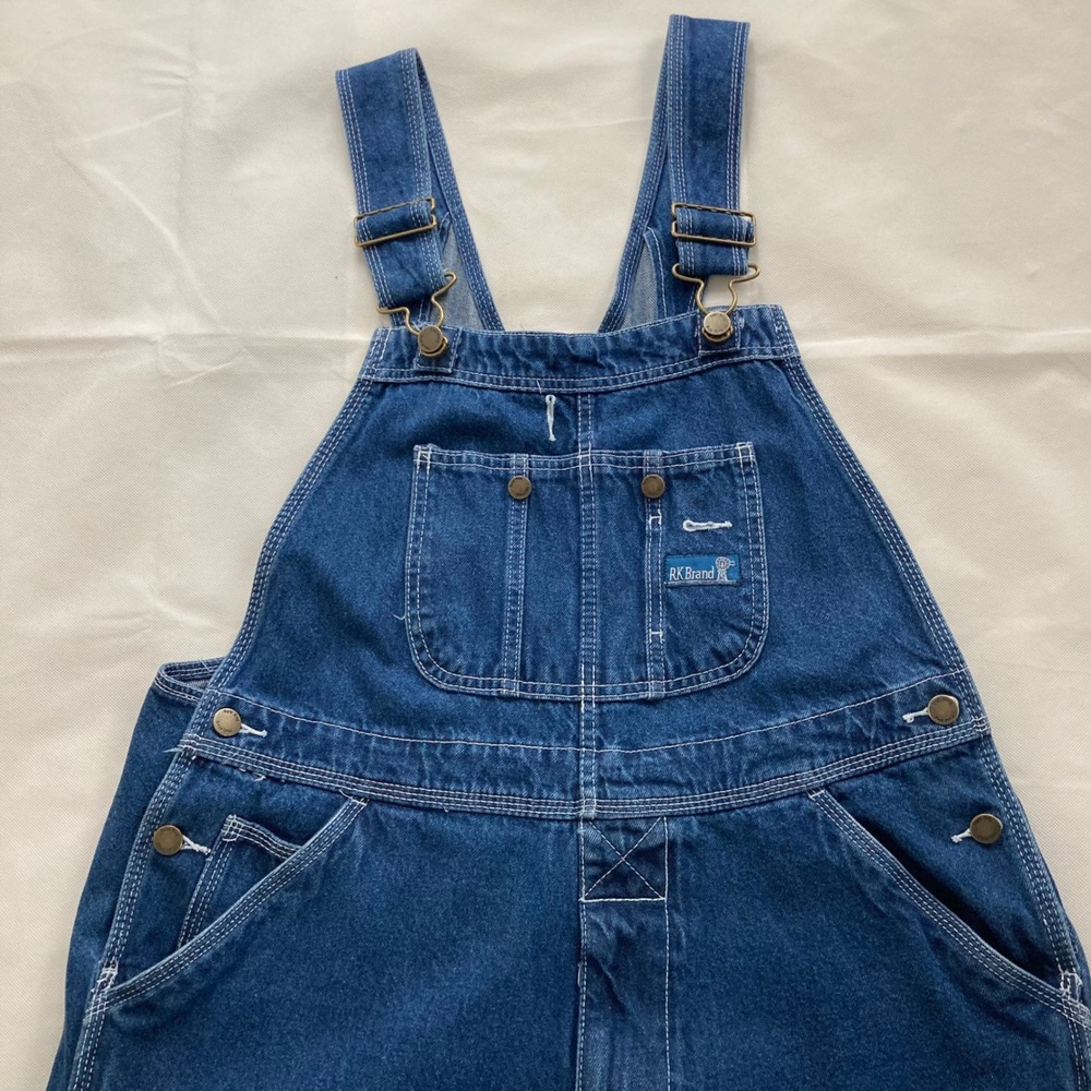RK Brand Denim Bib Overalls Mens 36x30 Rural King Workwear Carpenter Jeans